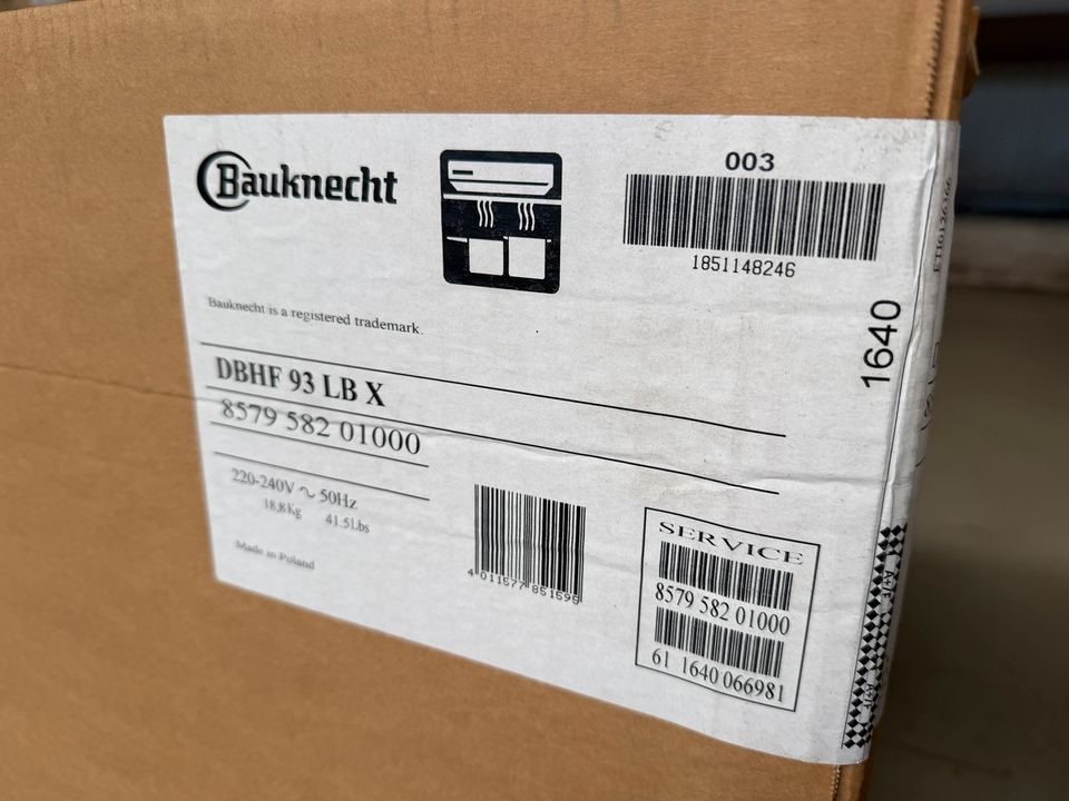 Dunstabzugshaube Bauknecht DBHF 93 LB X Edelstahl / Transparent – Bild 8