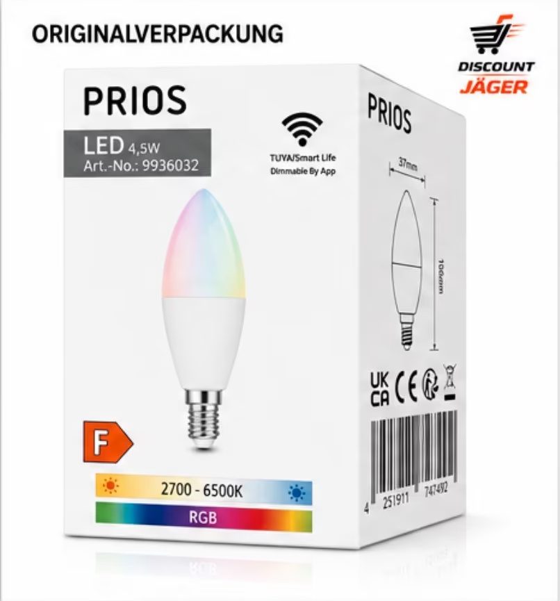 Glühbirne PRIOS / 9936032 / 4,5W E14 RGB LED – Bild 3