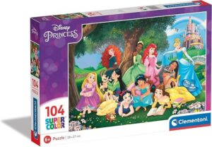 Clementoni 25743 Disney Princess Super Color Puzzle, 104 Teile Mehrfarbig