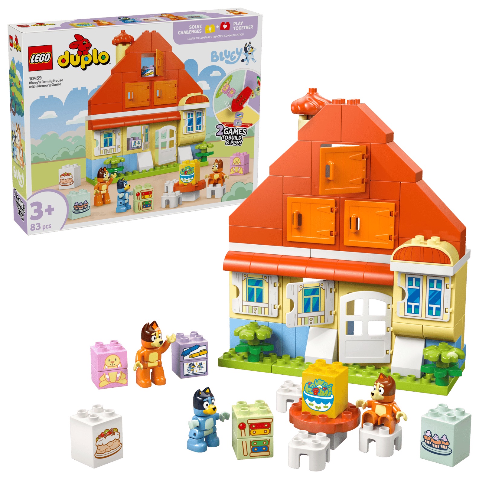 LEGO DUPLO Blueys Familienhaus mit Memory Spiel 10459 – Bild 3