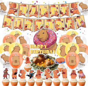 Capybara Birthday Party Decoration 32-teilig Geburtstag Deko Set