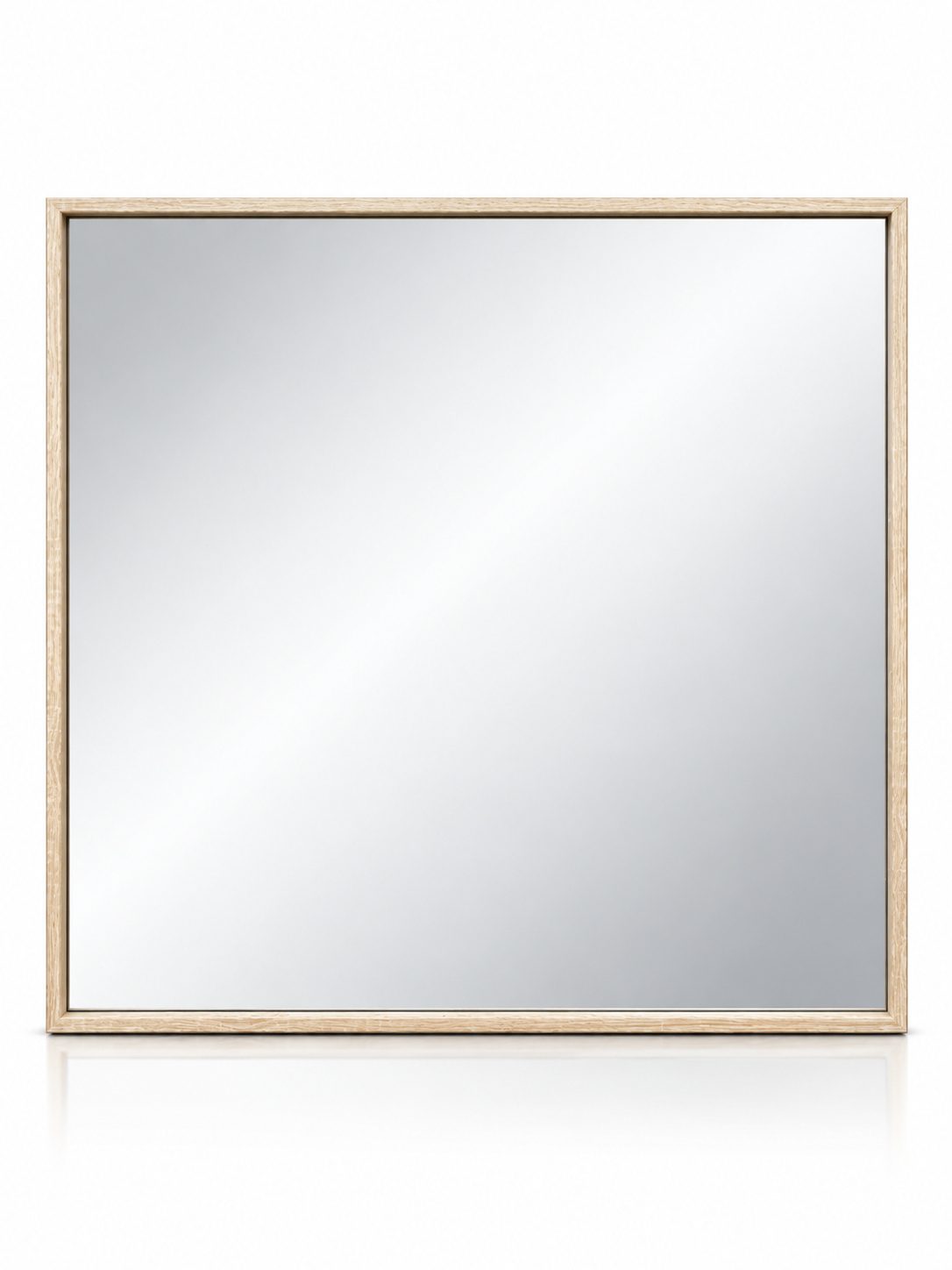Wandspiegel Eiche quadratisch 65x65cm Rahmenspiegel Holzoptik Flurspiegel Baron OAK 50620176 – Bild 2