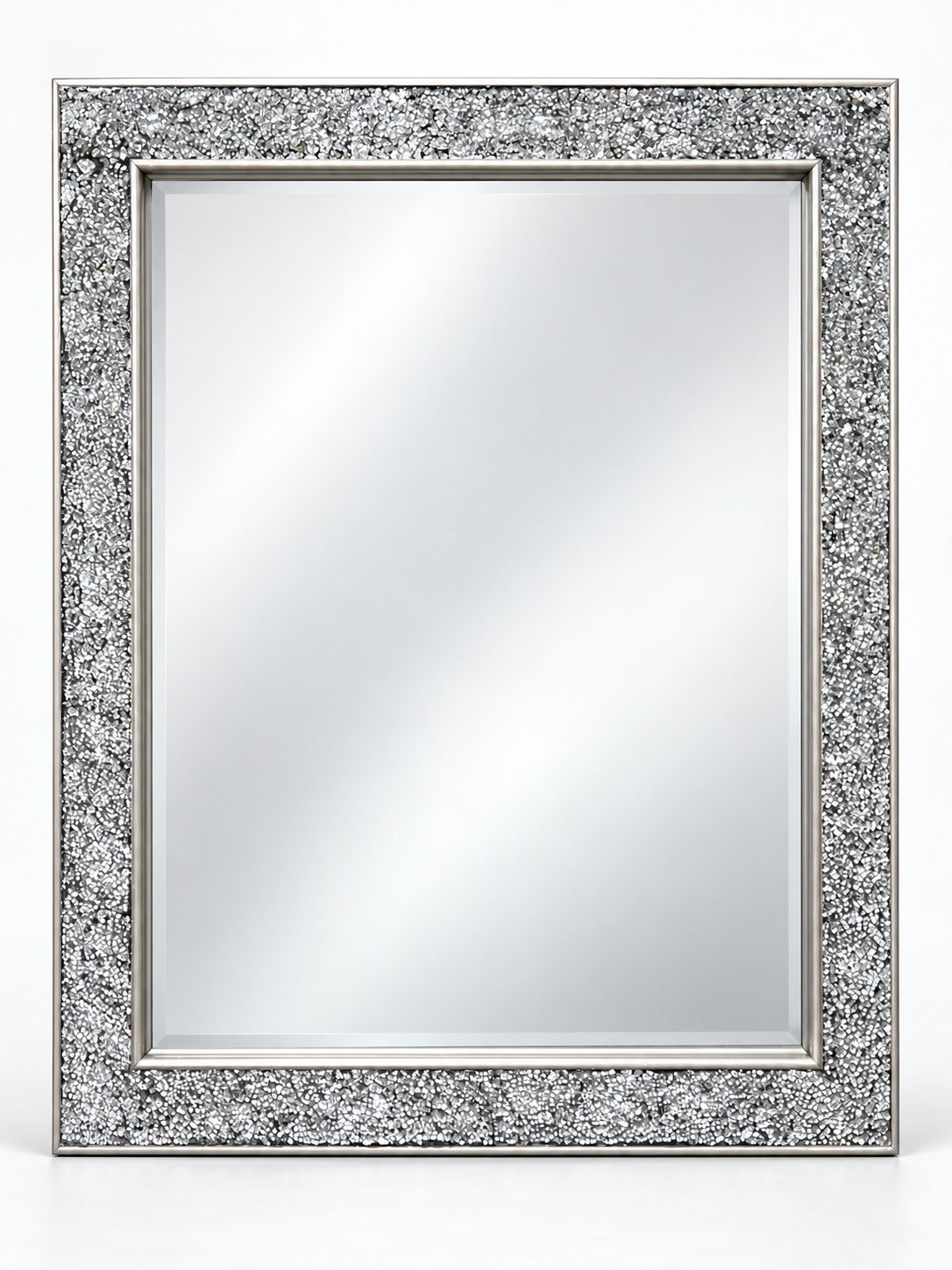 Wandspiegel silber Facettenschliff | Kristall Form Diamante 83x68 cm 51534550 – Bild 2