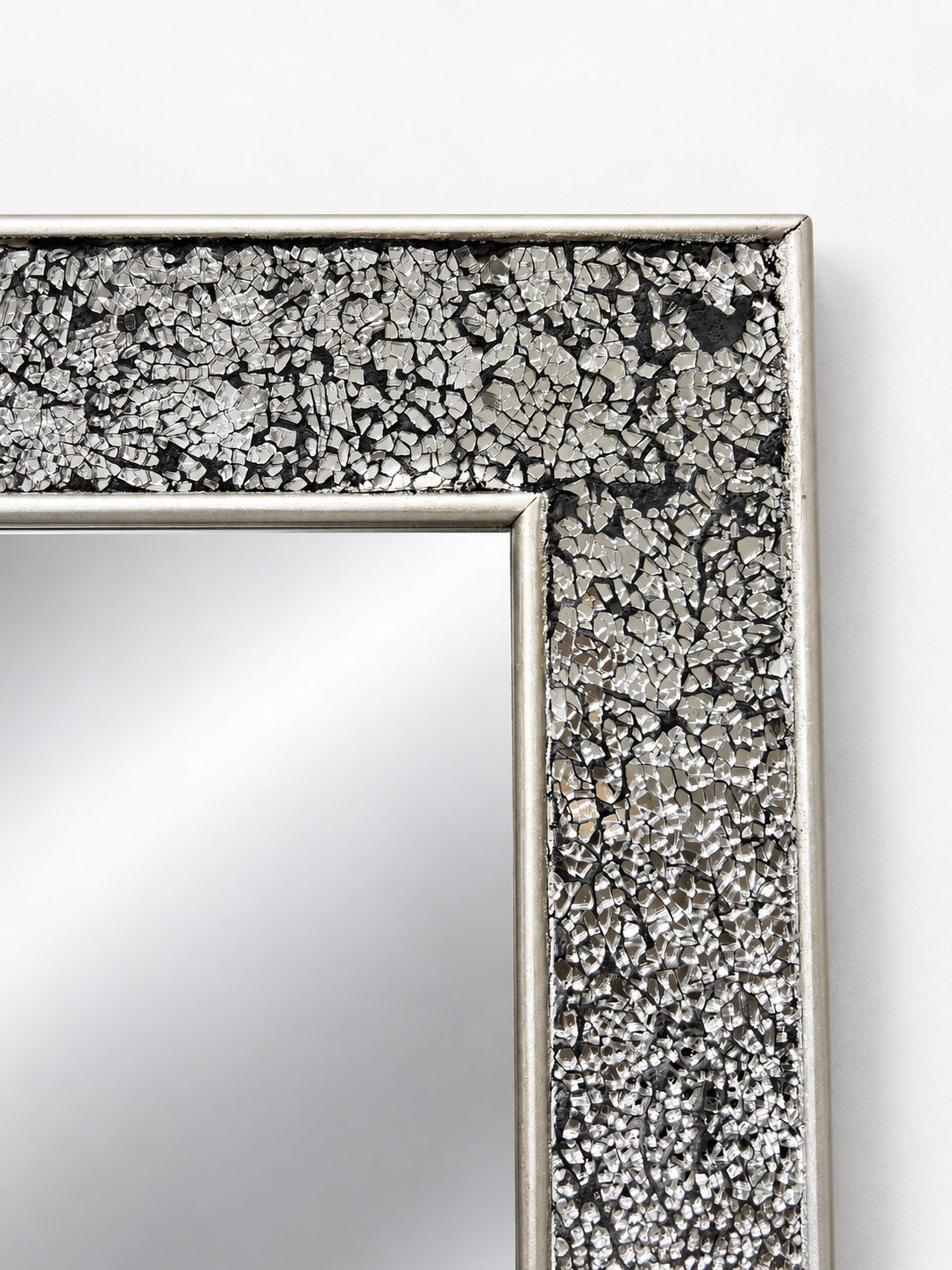 Wandspiegel silber Facettenschliff | Kristall Form Diamante 83x68 cm 51534550 – Bild 3