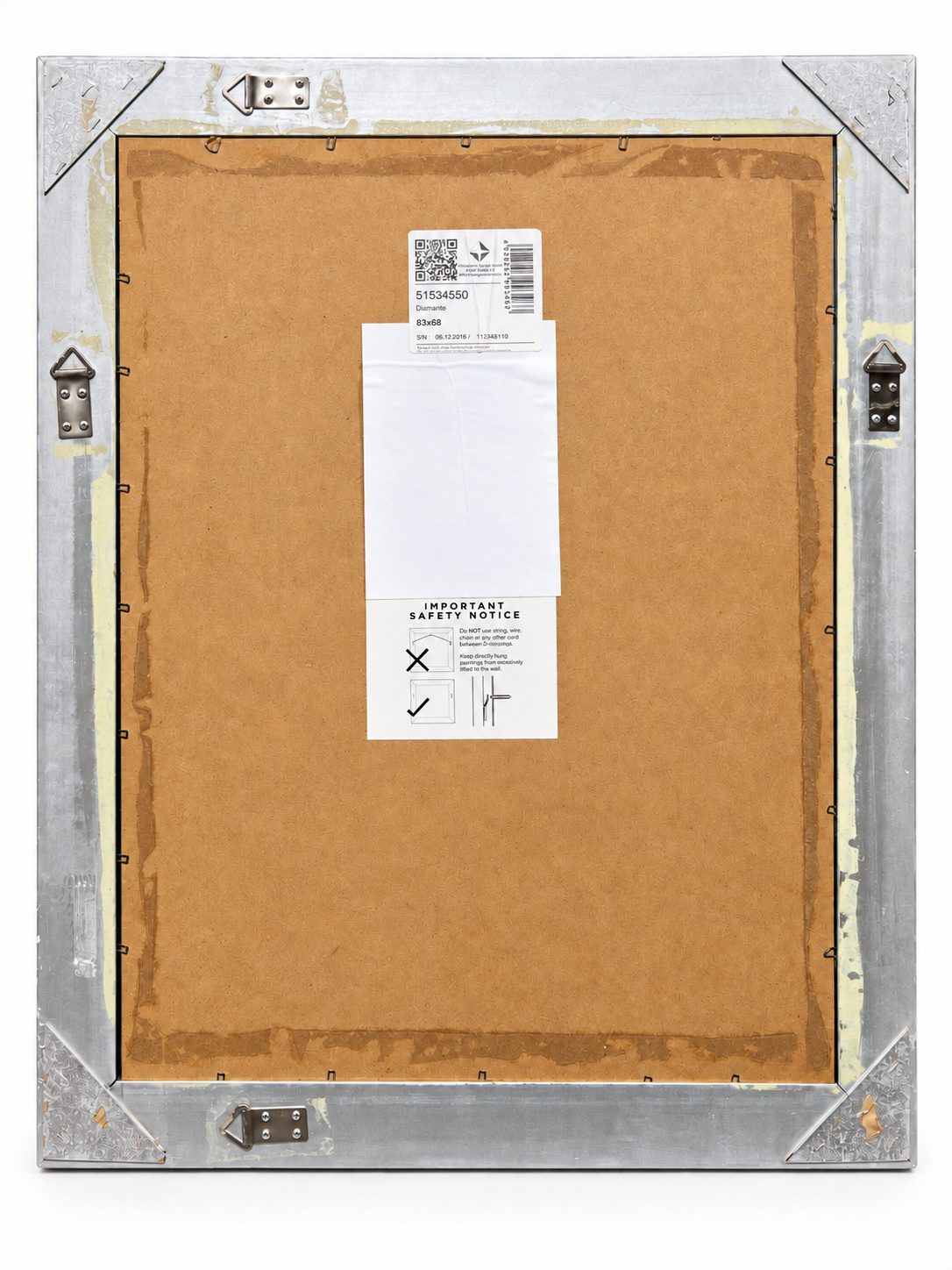 Wandspiegel silber Facettenschliff | Kristall Form Diamante 83x68 cm 51534550 – Bild 4