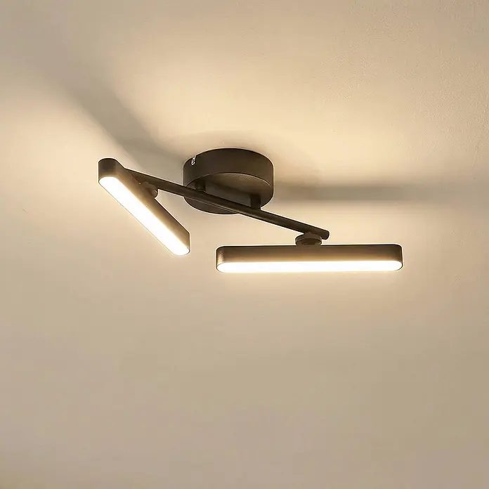 Lindby Eldrin LED-Deckenstrahler 2-flammig Schwarz (laut Skizze auf Etikett) – Bild 3