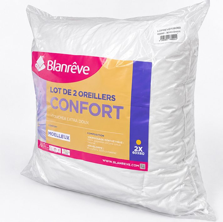 Lot de 2 Oreillers Confort/2 Komfort-Kissen 2er Set – Bild 2