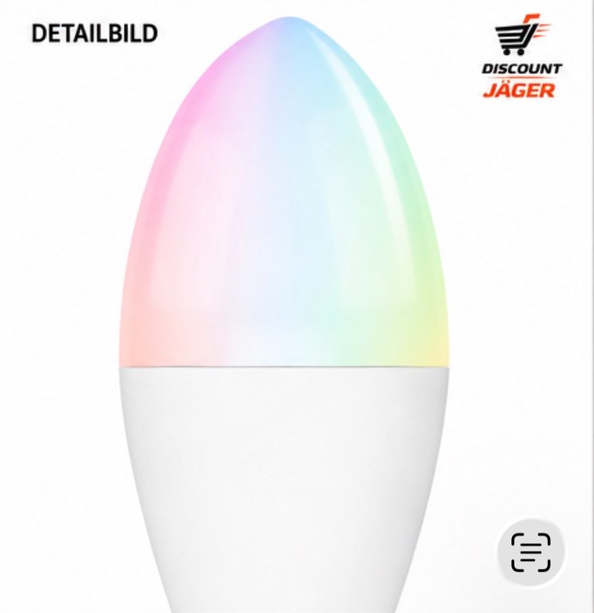 10er Set PRIOS LED Smart WLAN Kerzenlampe E14 4,5W RGB+CCT (Art.-Nr. 9936032) Weiß (Gehäuse) – Bild 5