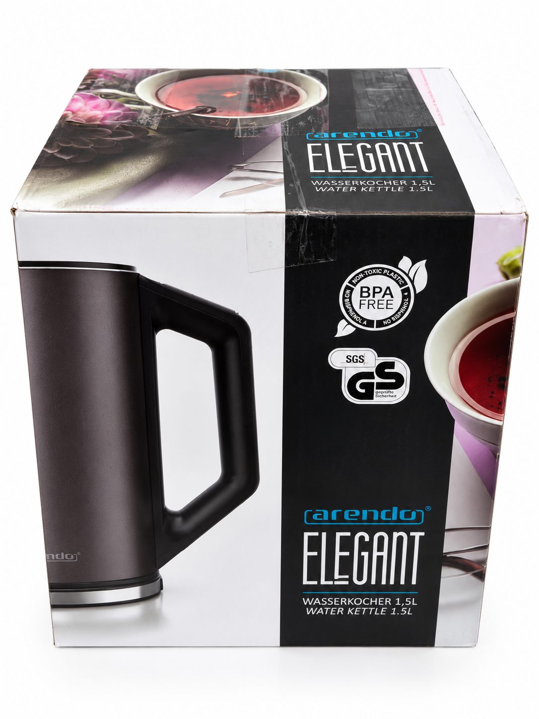 Arendo ELEGANT Wasserkocher 1,5L (Defekt) Vulkangrau – Bild 7