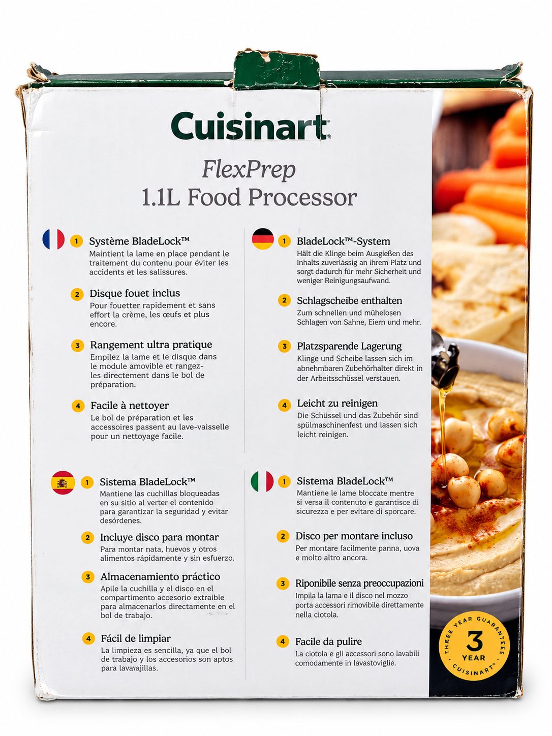 Cuisinart FlexPrep 1,1 L Küchenmaschine (FP5E) Silber/Schwarz/Transparent – Bild 5