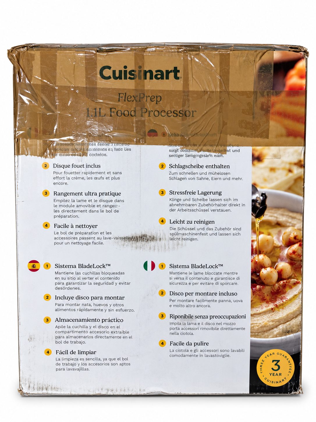Cuisinart FlexPrep 1,1 L Küchenmaschine (FP5E) Silber/Schwarz/Transparent – Bild 9