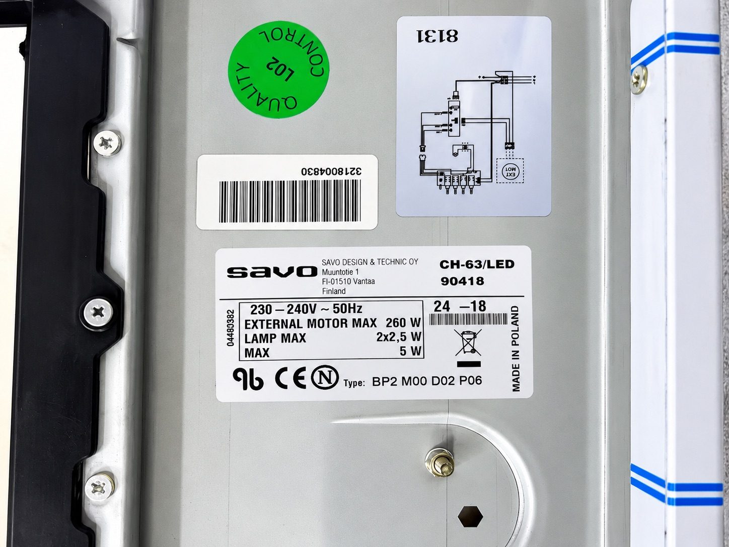 Savo CH-6306-S LED Dunstabzugshaube / Wandhaube – Bild 10