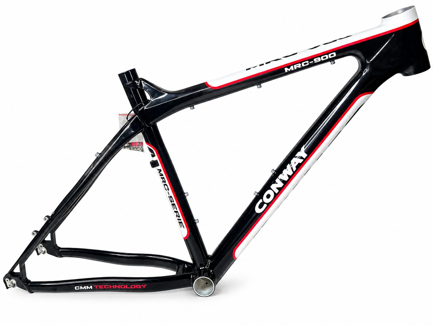Conway MRC-900 Carbon Fahrradrahmen Größe L Schwarz/Weiß/Rot MCR-900 Rennradrahmen